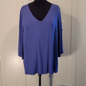 Soft Sorroundings Blue V-neck Tunic 3X